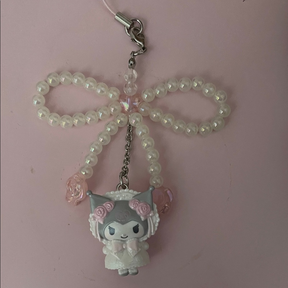 Kuromi Sanrio Character "White Frills" Beaded Charm Blind Box